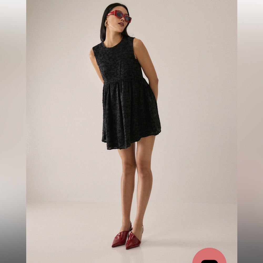 Love Bonito Cindy textured tie back mini dress NWT